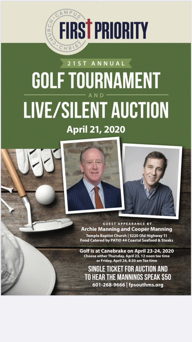 jd_dr's tweet photo. Tickets &amp; Golf Sponsorships @ https://t.co/sGF3y3bwF3. Mannings on 4/21 &amp; Golf 4/23 or 24. You choose the day. https://t.co/Qs5ZowffZD