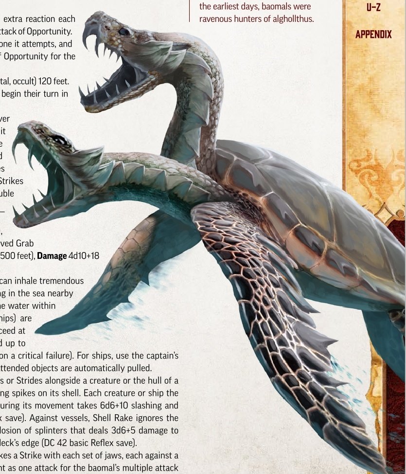 Baomal: Two headed turtle.Huh. NOT. #TTRPG  #PF2