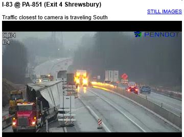 REACT6123's tweet photo. They have removed the trailer from NB I83, hoping the highway can open soon. https://t.co/EEXnzmyMvU