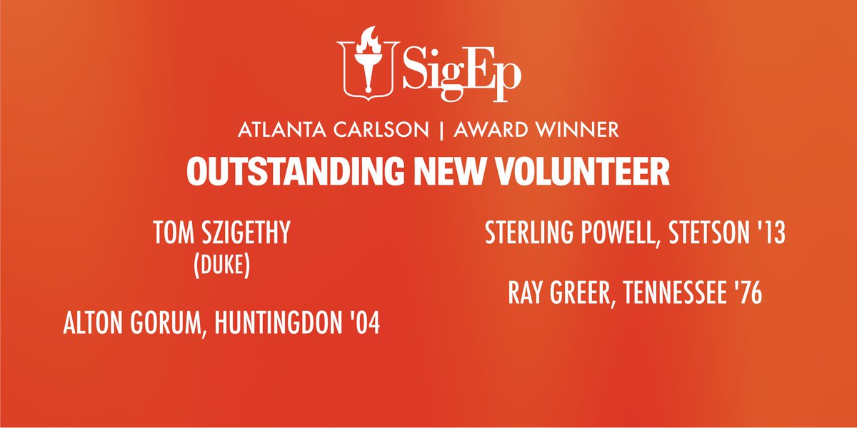 officialsigep's tweet photo. The SigEp experience is made possible because of volunteers. Thank you and congratulations to these volunteers for their time and effort! #SigEpCarlson https://t.co/w0ckV1xCq4