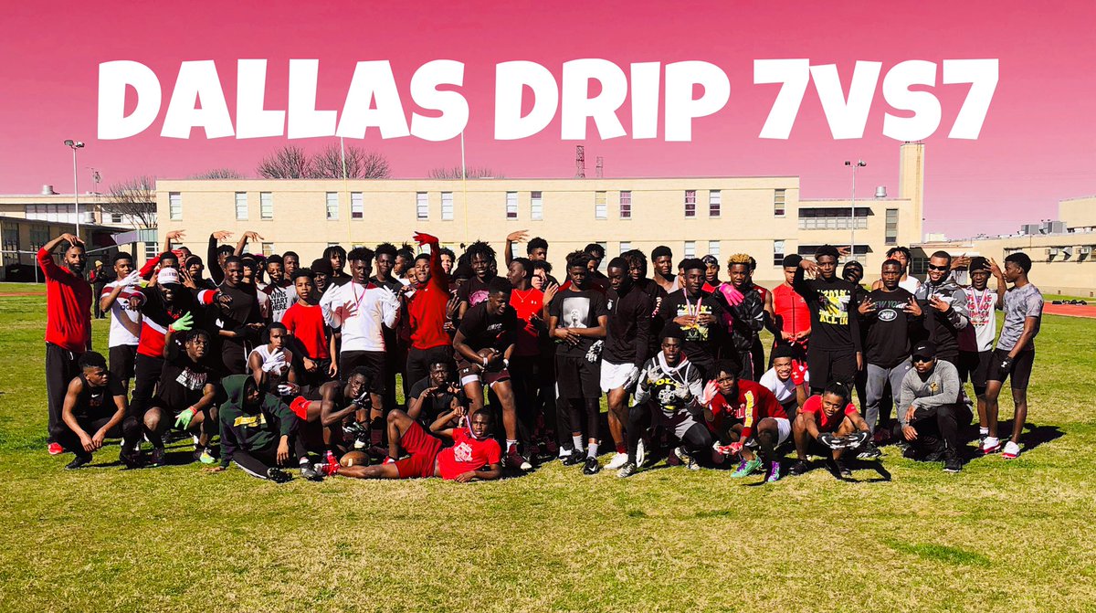 DallasDrip7v7's tweet photo. Yea we DEEP, yea we are some BALLERS, yea we from DALLAS, yea we got that DRIP!  These boys put on a show today! Our leaders @EarnestHargrav1 and @coachbirdd  want to thank all the parents, players , and coaches that participated in our tryouts! Drip Squad T UP!💦💦💦💦 https://t.co/Q8zjJgd46N