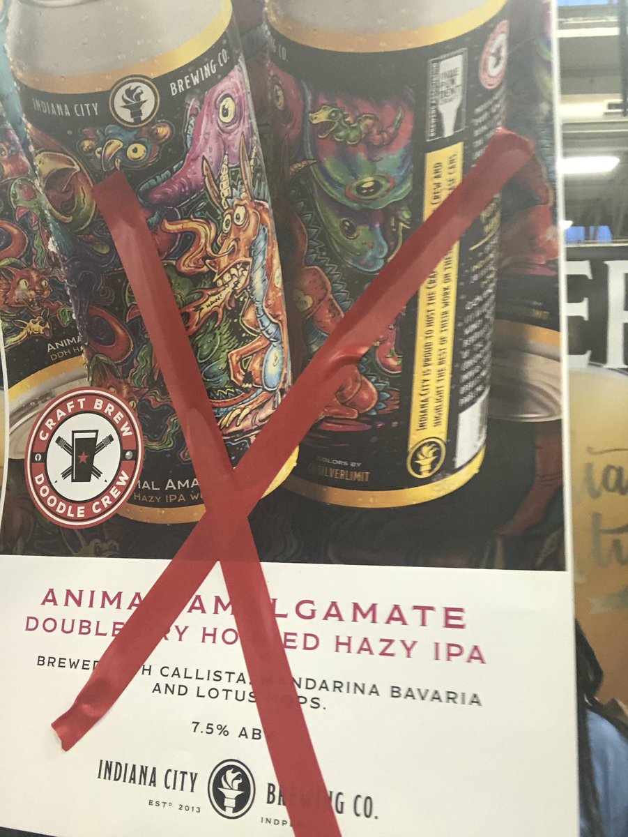 IndianaCityBeer's tweet image. Kicked! Animal Amalgamate DDH IPA at @DrinkIndiana #IndyWinterfest