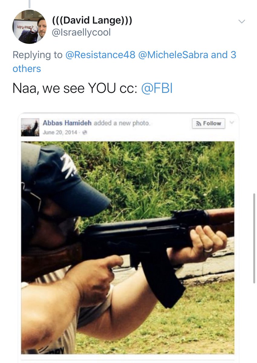 Resistance48's tweet photo. Breaking News: The Zionists threaten to shut down the American police force after finding a photo of me shooting with law enforcement friends on outdoor shooting range! 🤷‍♀️ https://t.co/nNL2DZydXG
