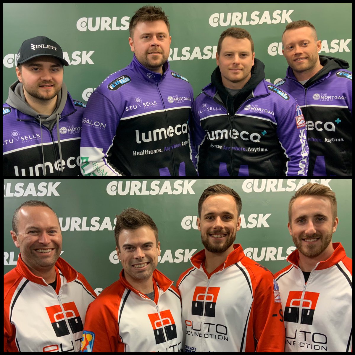 🚨 PLAYOFFS ARE SET 🚨

It will be Muyres vs. Hartung in our A vs. B page playoff game &amp; Dunstone vs. Jacobson in our C vs. C page playoff game!

Action starts up at 7:00pm! Come on out and catch the action. #SaskTelTankard #curlsask