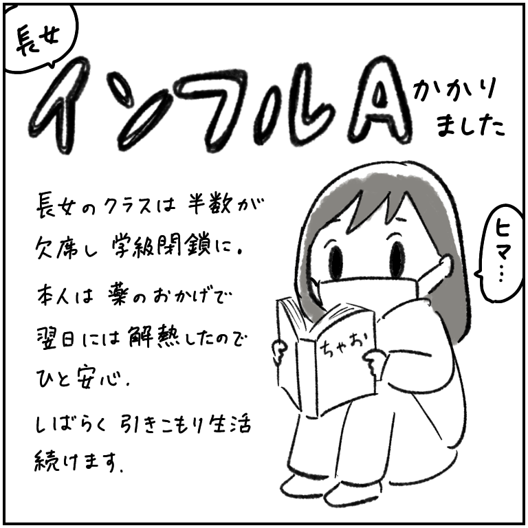 インフルエンザて引きこもり 