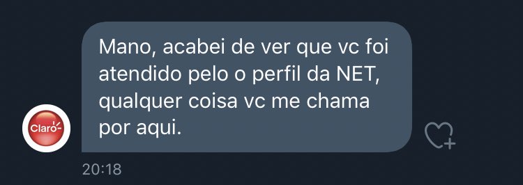 AD0LFZ's tweet photo. e esse padrão de atendimento aqui? @NEToficial @ClaroBrasil . Além de estar dando problema TODOS os dias na última semana e demorar muito pra responder, quando responde vem com "mano"? Mano?? Eu não fui atendido pelo perfil da NET, e eu sou cliente, pra você é SENHOR, meu amigo. https://t.co/H2YHi9hhdZ