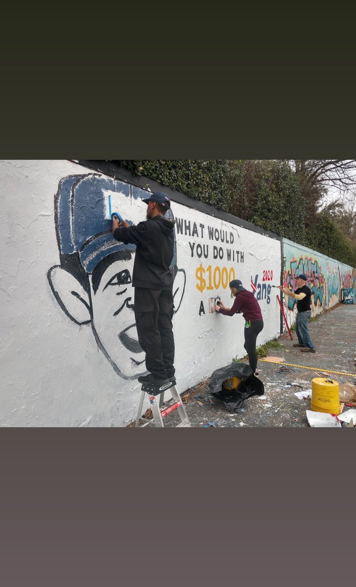 YangGang352's tweet image. Finally Yanged the wall here in Gainesville! What would YOU do with $1000 a month? Pls donate what you can to keep the campaign thriving, &amp;amp; come hang with us every Monday night at Cypress &amp;amp; Grove. 🧢🐊☀️🇺🇲 #AmericaNeedsYang #YangSurge #YangWillWin #YangGang #YANGMONEYBOMB