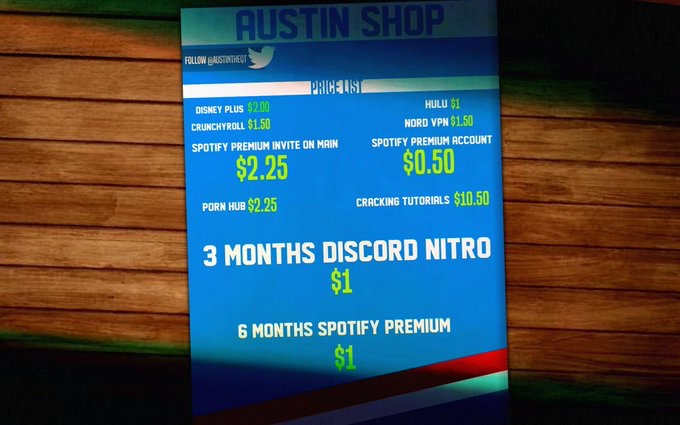 AustinTheQT's tweet photo. RTS APPRECIATED
#austinislegit

Spotify on Main and nitro/spotify code is closed right now. 

ALSO SELLING BUSINESS TUTORIALS $15 - LEARN HOW TO MAKE PROFIT FROM $0. DETAILED METHOD BY MYSELF https://t.co/uKNVDwsAnW