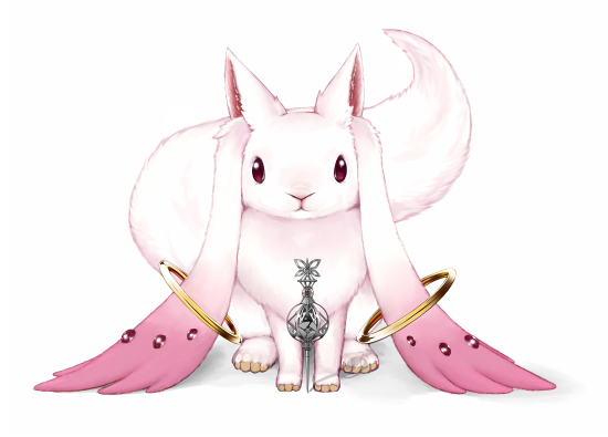 kyubey no humans soul gem simple background white background red eyes weapon solo  illustration images