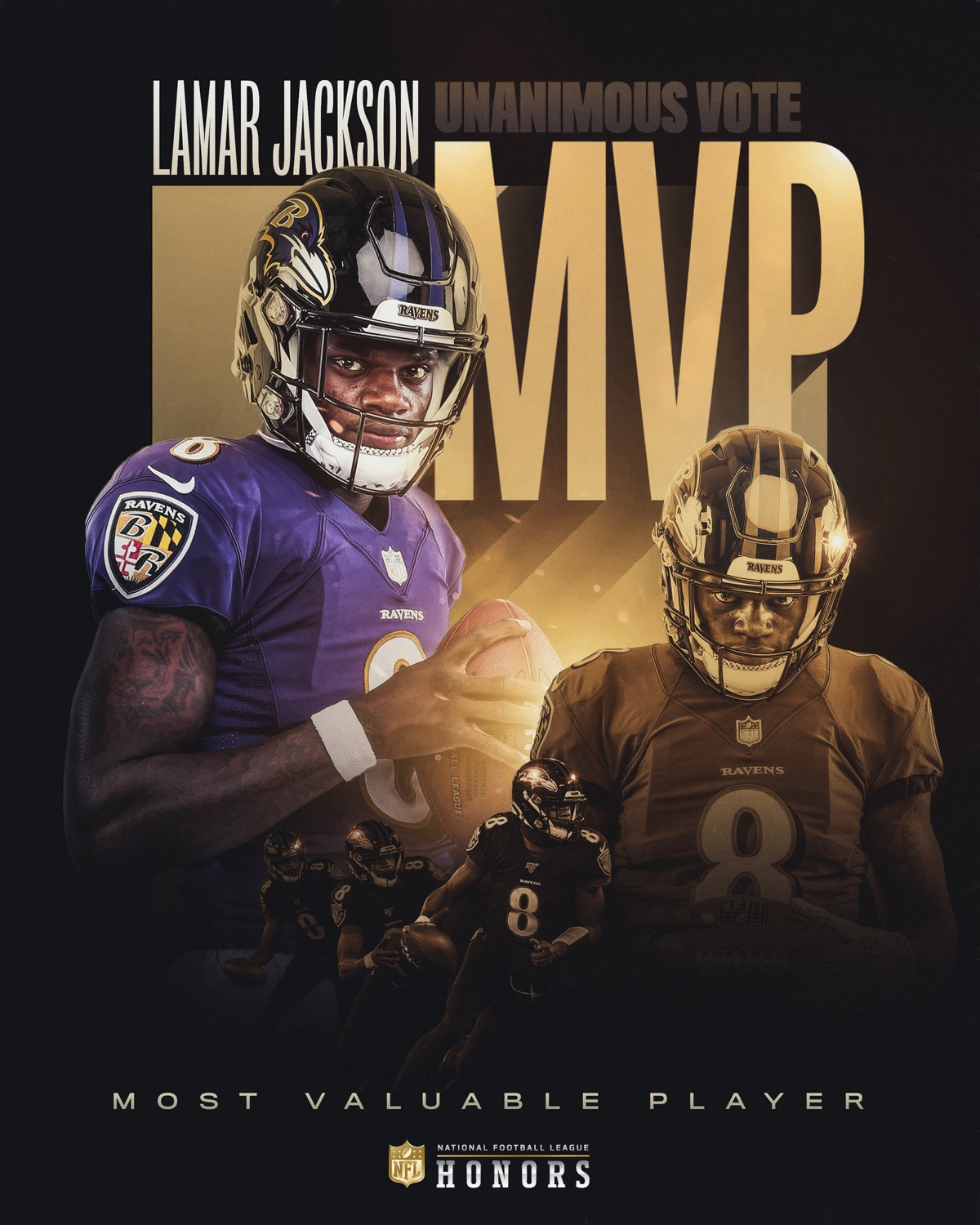 NFL on X: "Lamar Jackson is your 2019 Most Valuable Player! 🙌 @lj_era8 (by  @pizzahut) 📺: #NFLHonors | 8pm ET on FOX https://t.co/NYcn9msLeS" / X
