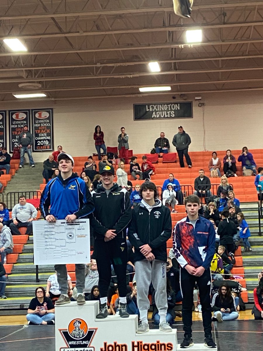 Central Conference Wrestling <a href="/Lexington/">Lexi</a>
Finals
Martin placed 1st, Covert and Bisbee placed 2nd, Duncan and Ellingson placed 3rd, Warner placed 4th, and Schoepf and Rosendale placed 6th. Seward placed 5th with 125 points. Great job, Jays! Way to fight hard each match! #sewardjays