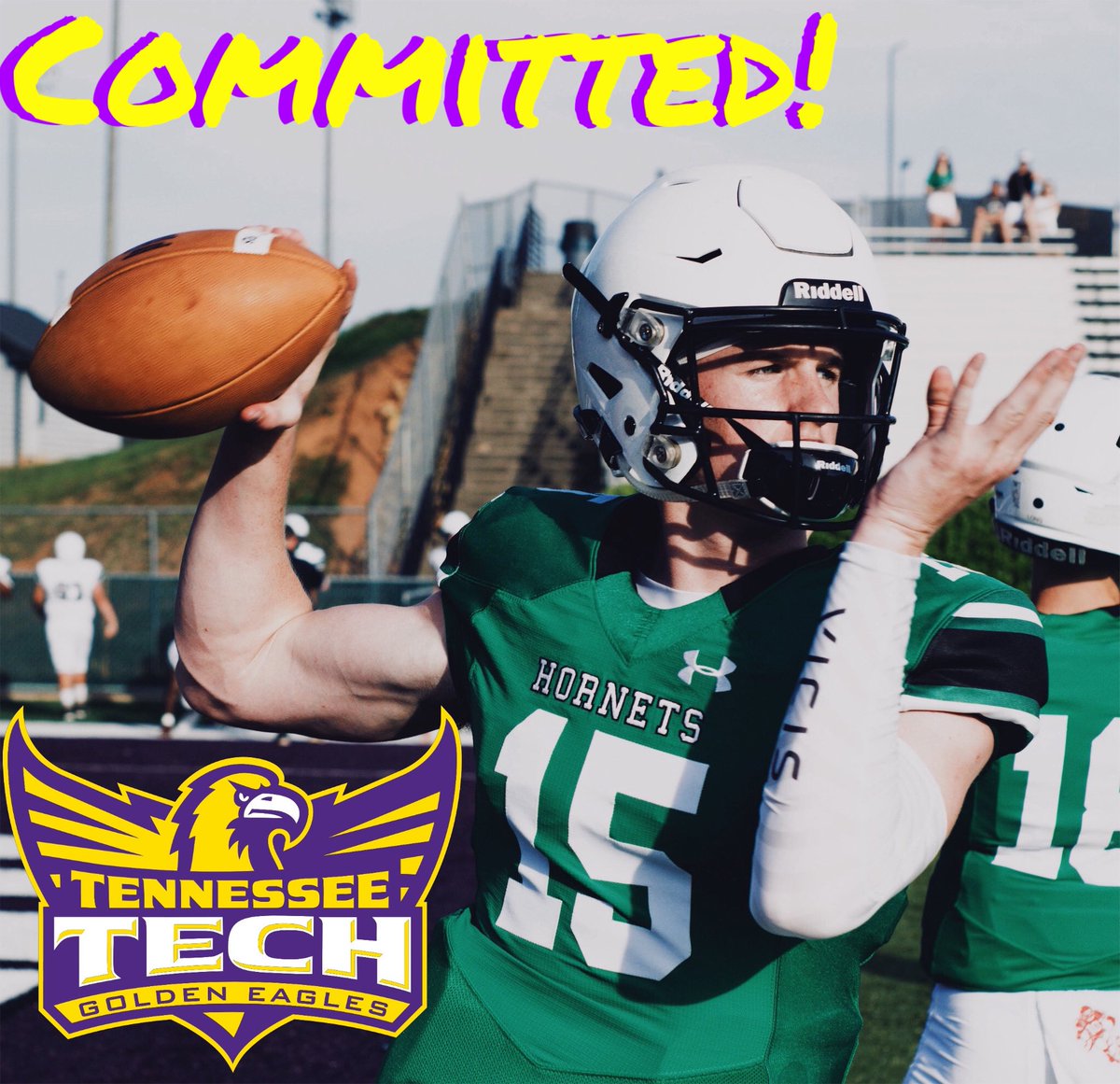 EthanTRoberts's tweet photo. SUPER EXCITED TO ANNOUNCE MY COMMITMENT TO TENNESSEE TECH UNIVERSITY! #WingsUp @TTU_CoachA @Coach_MKemper @QBCoachMcEvoy https://t.co/7h78TNKjZG