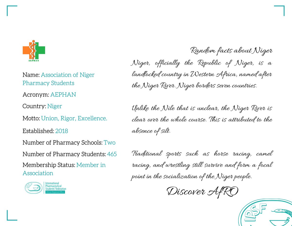 IPSFAfRO's tweet photo. [DISCOVER AfRO] 

Introducing AEPHAN - Association of Niger Students🇳🇪.

Follow AEPHAN on social media⬇️
Facebook: https://t.co/TLLABkLHwr
_
#AEPHAN #DiscoverAfRO #IPSFOrg #AfROCares https://t.co/p2PVEzp8z7