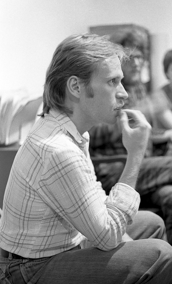 Me at 31 contemplating the future and art, Soundwork Studio Seattle 1981.