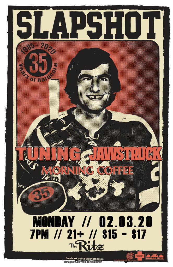 TheRitzSJ's tweet photo. 🏒 SLAPSHOT 👊
with Tuning, Jawstruck
and Morning Coffee
.
Monday // 02.03.20 // 7PM // 21+
🎫 https://t.co/0ryWp2zHzs 🎫
.
#slapshot #tuninghc @JAWSTRUCK_SC #hardcore #localhardcore #35yearsofhardcore #oldtymehardcore #bridgenine #theritz #theritzsj #sanjose #sofadistrict https://t.co/Nf2X2dWNYm