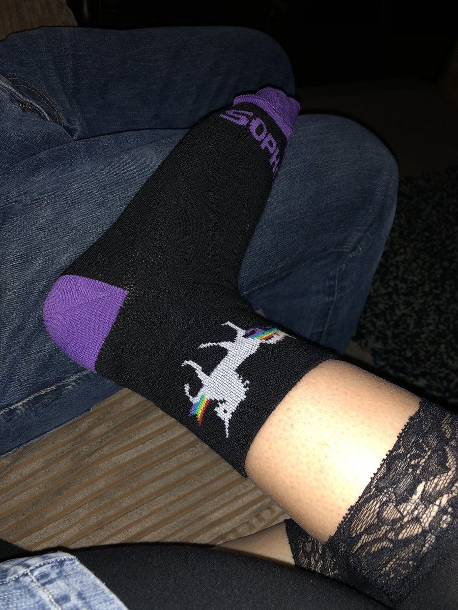 tasjayted's tweet photo. @JacquiGarrad @tnmoc @Sophos Tonight I’ve just been on a romantic dinner out with the husband and these were snug under my boots love #unicornsocks @Sophos https://t.co/9Ig7UnCqsG