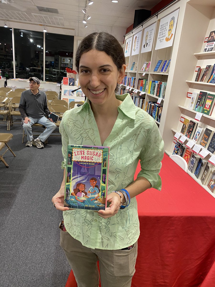 Carolinesblurb's tweet photo. Excited to be back at @BrazosBookstore for Anna Meriano’s third #lovesugarmagic book launch, & to pick up @katewatsonya’s new YA, OFF SCRIPT. Both fabulous #2017debuts authors. https://t.co/qd0Vo84DgG