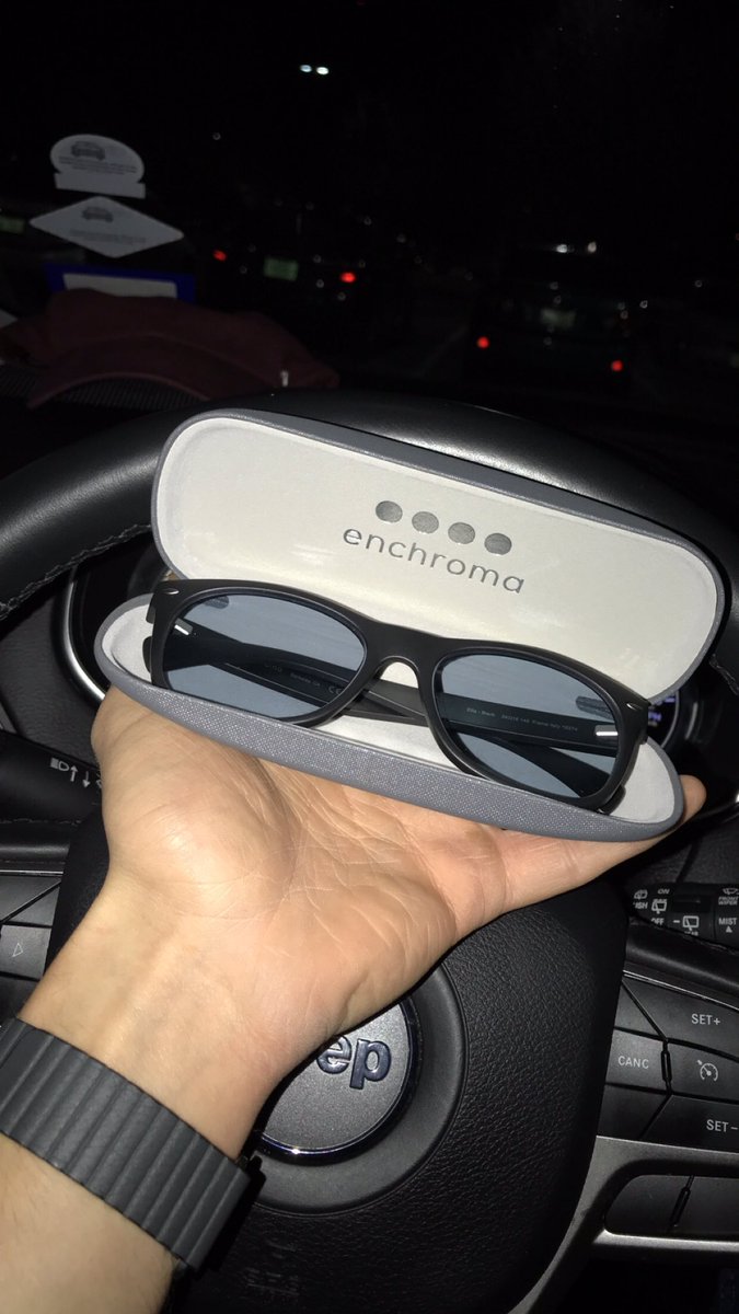 darianp78's tweet photo. Yesterday, my coworkers pooled in and got me TWO pairs of enchroma glasses (for people who are colorblind). Today, I got to see what a sunset is supposed to look like and I am speechless. I can’t thank everyone enough for this gift. Here are three of the hundred pictures I took https://t.co/rJusgEG3nM