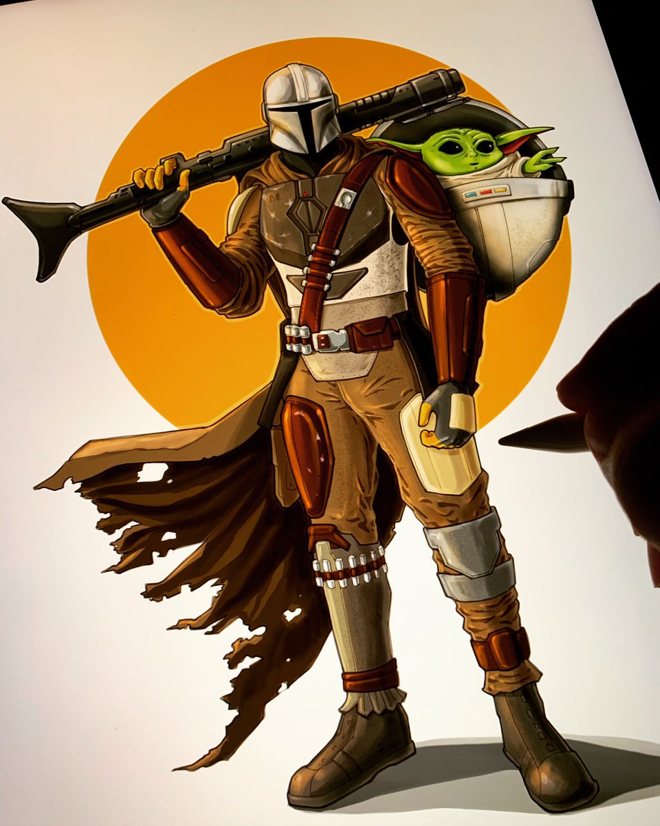 tetbautista's tweet photo. #mandalorian #babyyoda #starwars #fanart #bobafett #starwarsfan #sketch #ipadpro #ipadprosketch #adobesketch #thursday #art #illustrator #digitalsketch #mefcc #comicondubai #artistsofinstagram #tetbow https://t.co/lOnY8IIptB