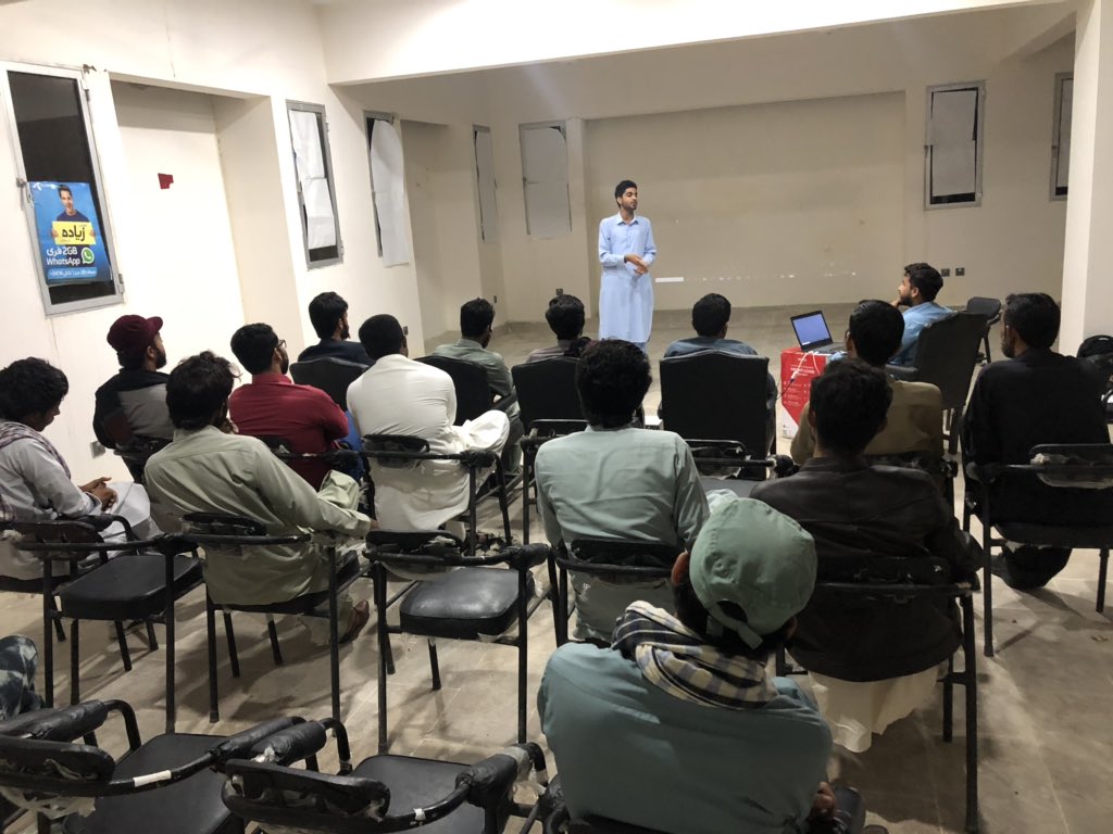 RotaractGwadar's tweet photo. Rotaract Weekily Stydy Circle
7th weekly study circle was conducted today on 01-02-2020
The Circle was distributed in 3 session 
1. Motivational Video 
2. Presntation 
3. Small musical show
Guest speaker was uzair meher https://t.co/AVOtAjUOjW