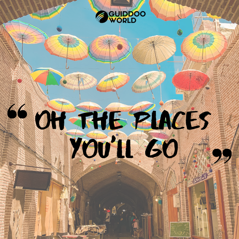 QUOTE OF THE WEEK “Oh the places you’ll go” – Dr Seuss
Just a friendly reminder that we all need a little adventure in our lives, so book your next holiday!

#guiddoo #guiddooworld #travel #tourism #quote #drseuss