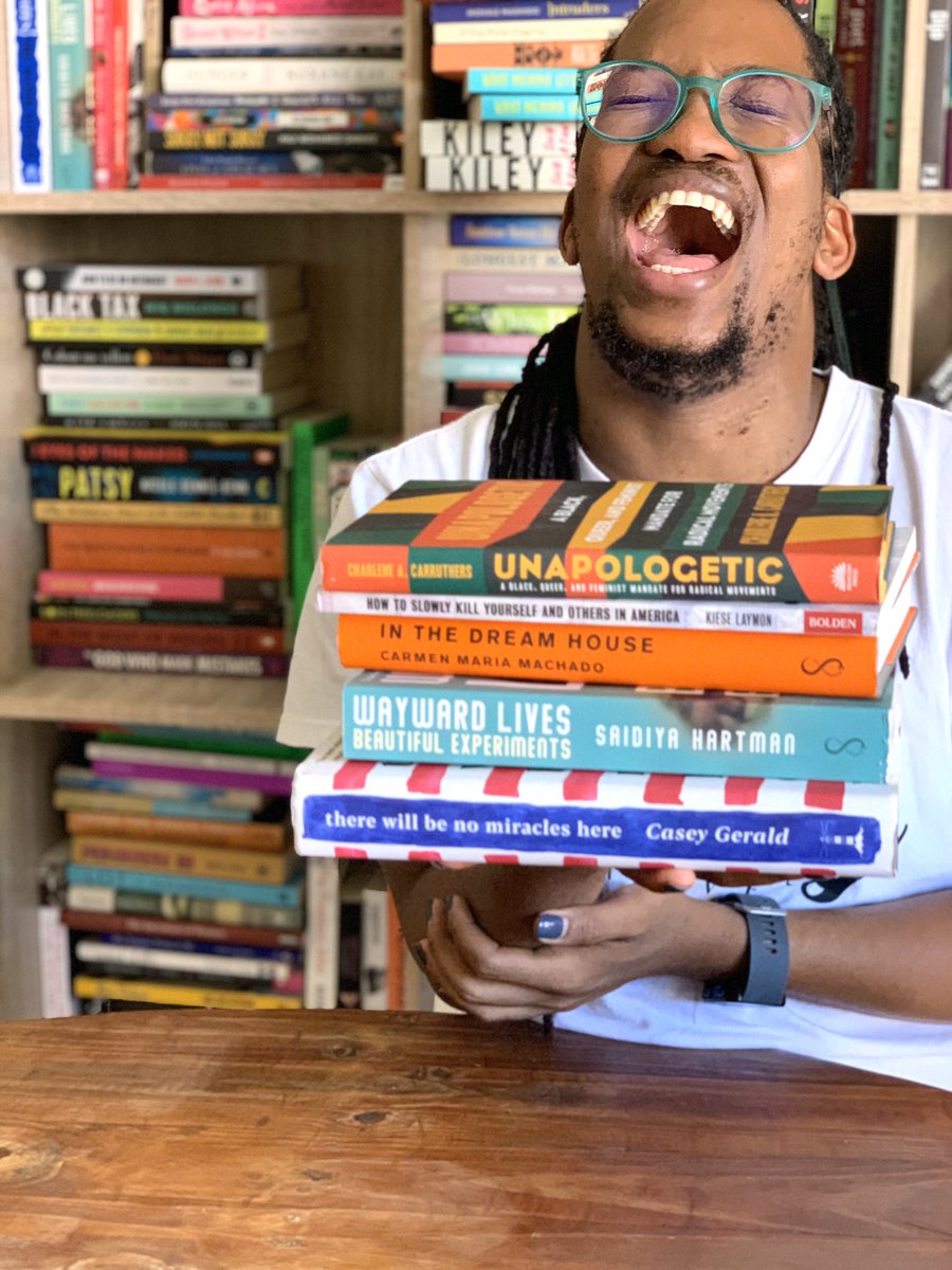 For Jan, I wanted to read nonfiction and I read: – Unapologetic by  @CharleneCac – How to Slowly Kill Yourself and Others in America by  @KieseLaymon– In the Dream House by  @carmenmmachado– Wayward Lives by Saidiya Hartman – There will be no miracles here by  @CaseyGerald