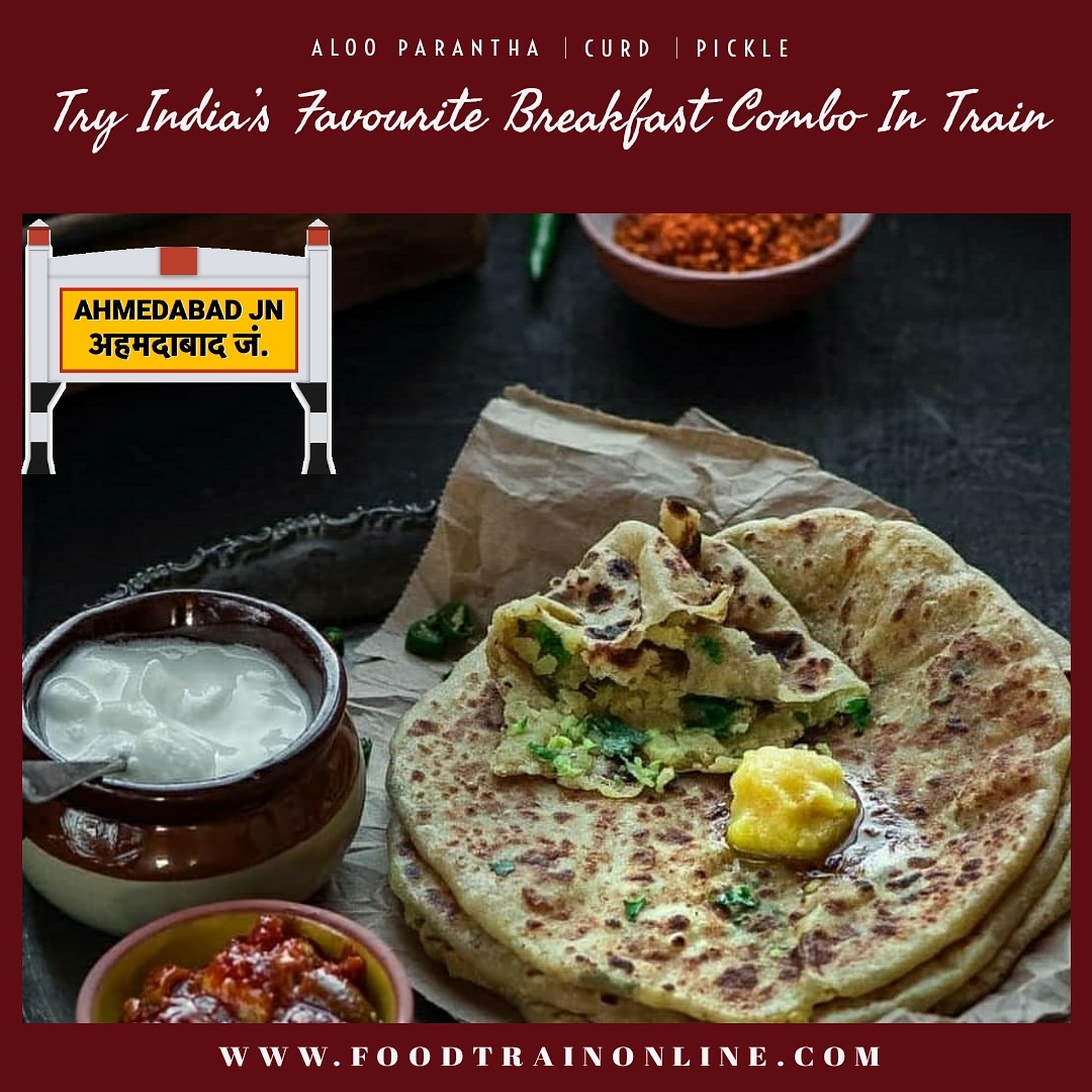 FoodTrain3's tweet photo. This pipping hot #AlooParantha with Curd &amp; Pickle will surely give your Taste Buds a Delightful Ride 🍪🧈🤤😋
🖥️ https://t.co/xA9di39TVH
☎️ 8448448587

#ahmedabad #ahmedabadfoodie #FoodTrain #foodintrain #foodontrain #foodindia #fooddelivery #trainfooddelivery #foodtrainonline https://t.co/3p0ConFVtK