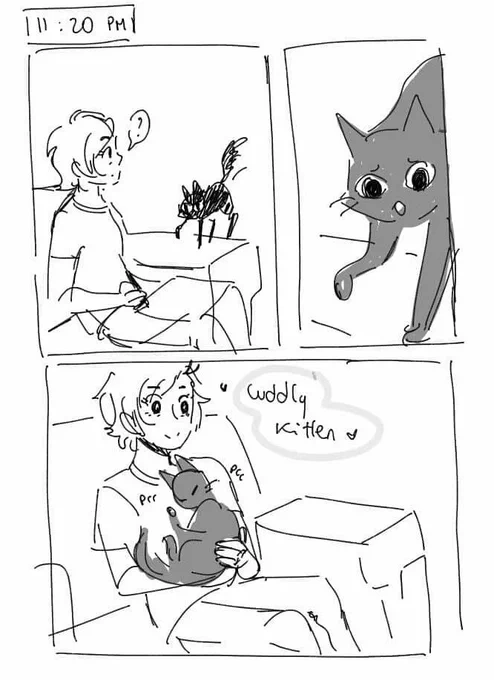 cuddliest kitten in the world
#hourlycomicday #HourlyComicsDay #hourlycomicday2020 