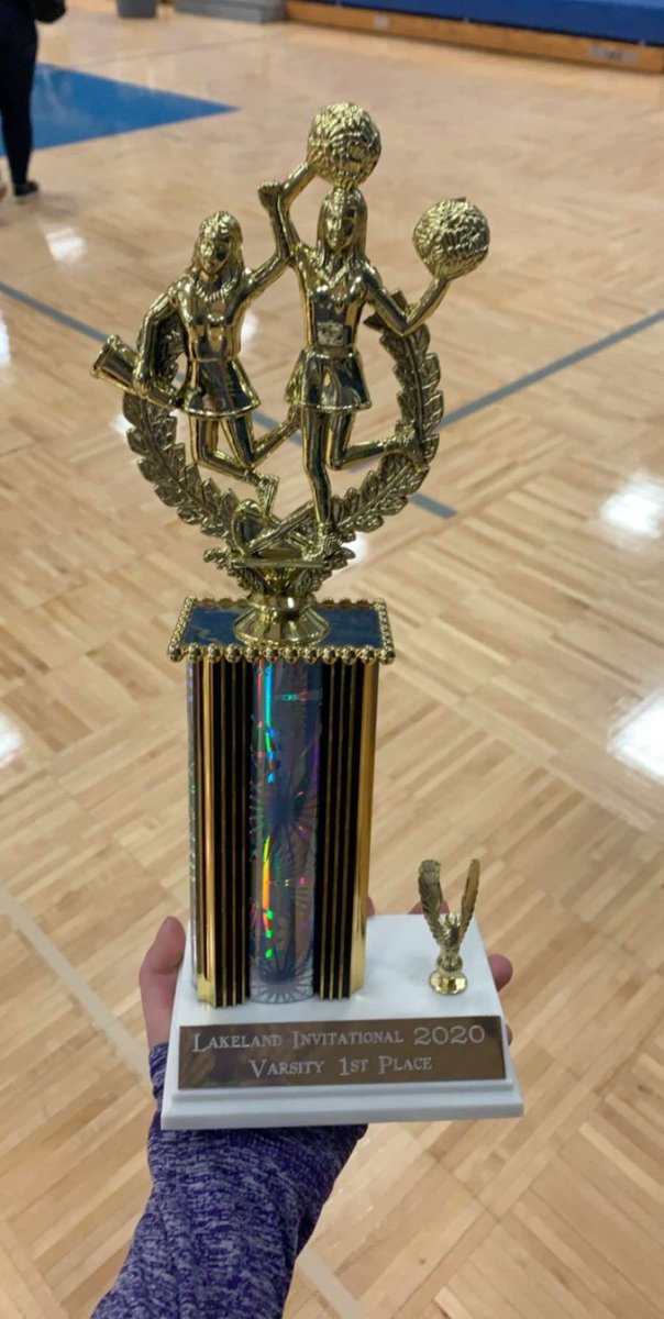 sle_cheer's tweet photo. Today we not only hit our goal of getting a score of 700 but we broke school history in the process!! Taking first place with a total score of 728.22. Proud of these girls and all their hard work!! BE EAST! https://t.co/307P33RJkS