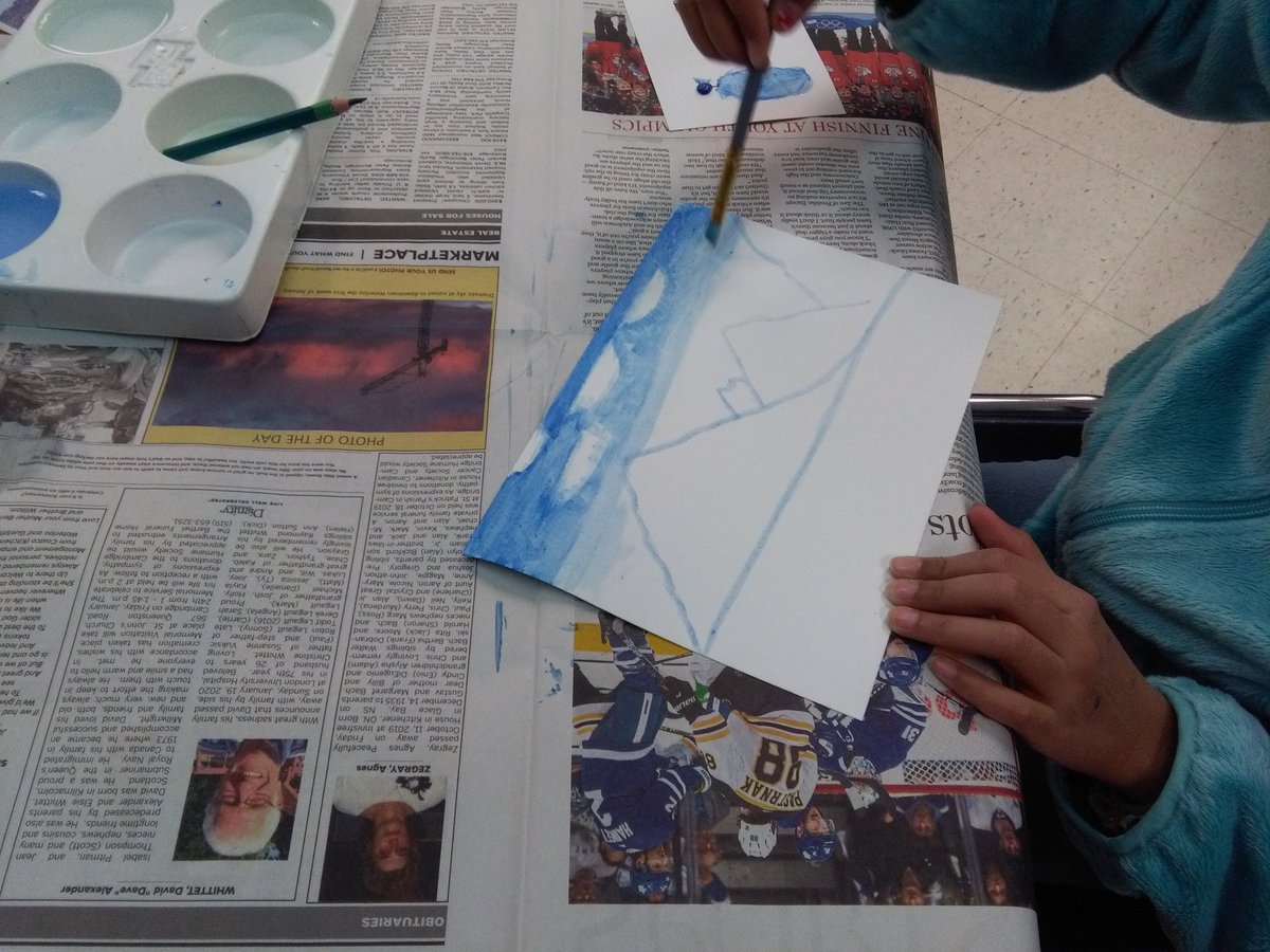 MissDahmer's tweet photo. Budding artists exploring painting with Scott McNicholl of Homer Watson Gallery! https://t.co/UuTLS1EwAE