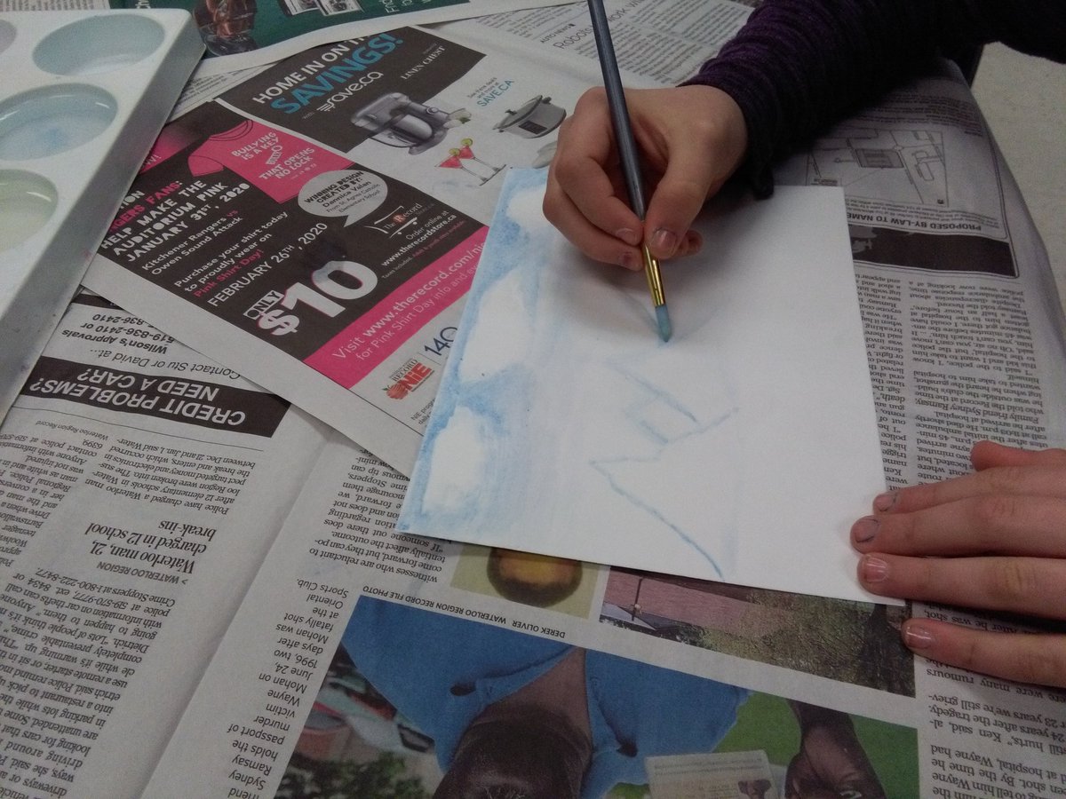 MissDahmer's tweet photo. Budding artists exploring painting with Scott McNicholl of Homer Watson Gallery! https://t.co/UuTLS1EwAE