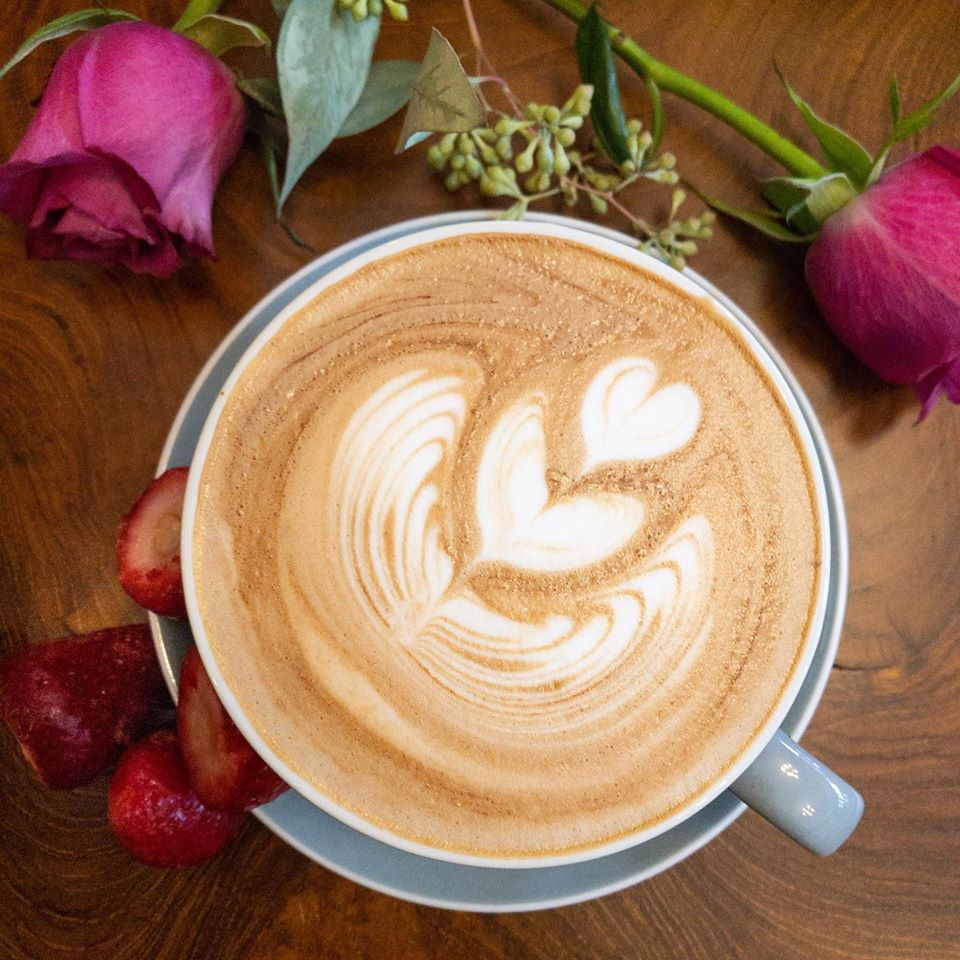 February Drinks

Rose Haut Chocolate served w/ a rose marshmallow &amp; topped with rose water infused whipped cream &amp; rose petal dust.
Chocolate Dipped Strawberry Latte. Chocolate &amp; strawberry infused double shot espresso served w/ your choice of dairy or non-dairy substitute.  ❤️💕