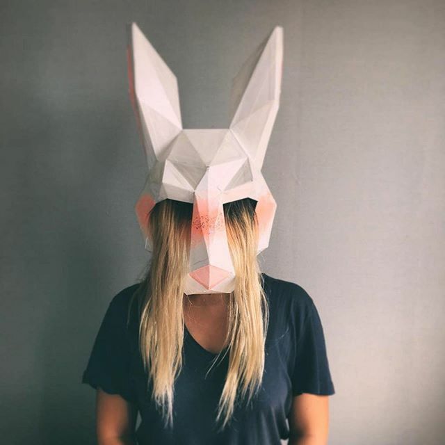 LA_Paperart's tweet photo. @ujin_1 ・・・
🐰 #lashes of the week! #nomoredenial 
#rabbit #rabbitmask #mask #portrait #lapastudios #lowpoly #papermask #longlashes #bunnymask #diy #diycostume #coolbunny #weekendmood #animalmask #papercraft #clubbers https://t.co/r7Q3GwISS0 https://t.co/6BHpfe75cW
