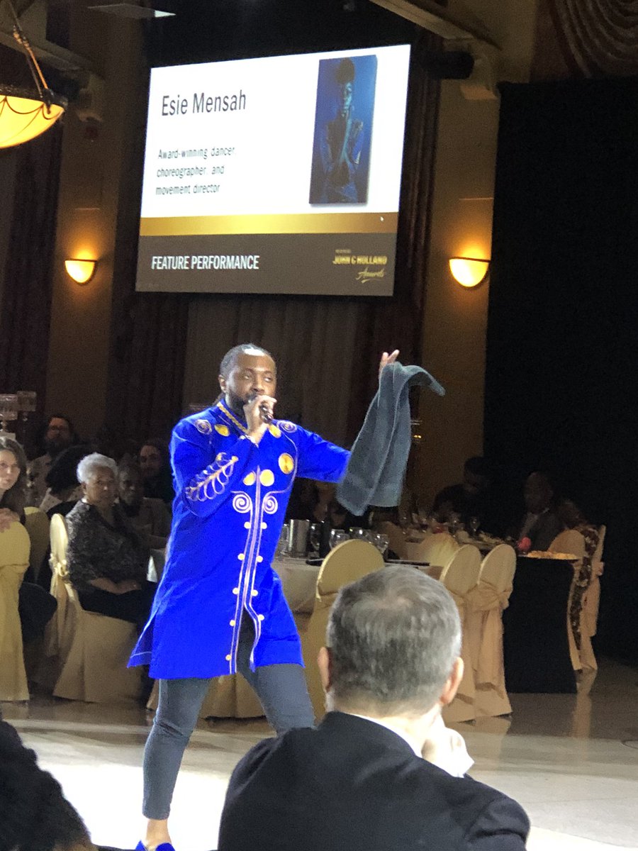 HelpingHamilto1's tweet photo. What a host - Mr Lucky - Emcee Dejehan Hamilton - John C Holland Awards #jcha2020 https://t.co/4mv2v3hELc