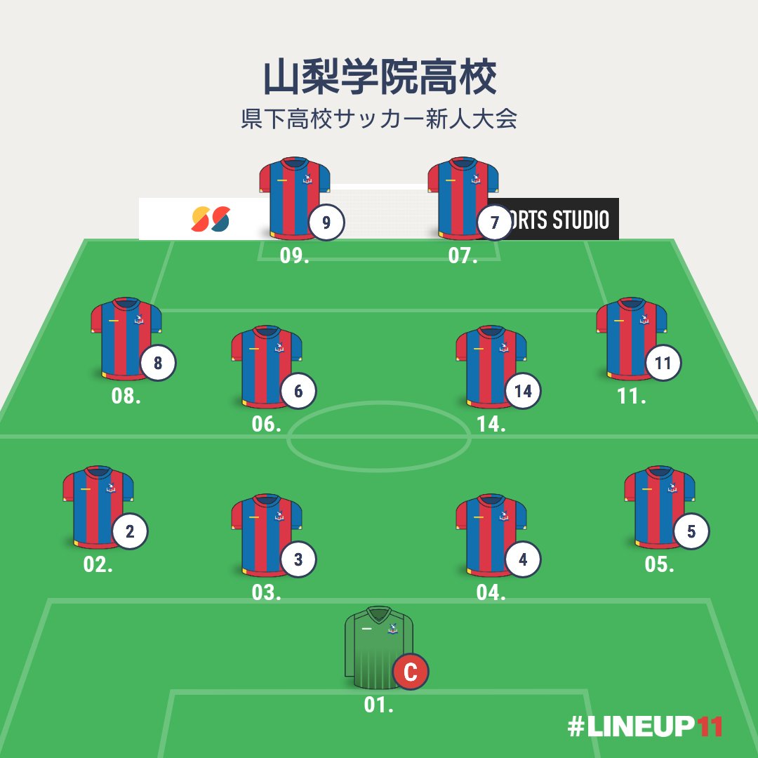 月光ながら على تويتر 山梨県下高校サッカー新人大会 準決勝 山梨学院高校 Vs 日本航空高校 両チームのスタメン