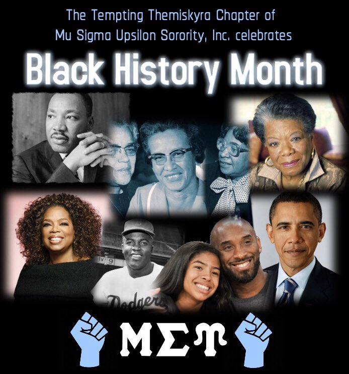 Themi_MSU's tweet photo. #HappyBlackHistoryMonth ✊🏽✊🏾✊🏿We challenge you this month to research a person you don’t know, read a book, or watch a movie. Learn something and be inspired by the amazing contributes of Black people and the culture! #beinspired #Themiskyra #MulticulturalismStartsWithMU 💙🏹 https://t.co/sYk3m5akiI