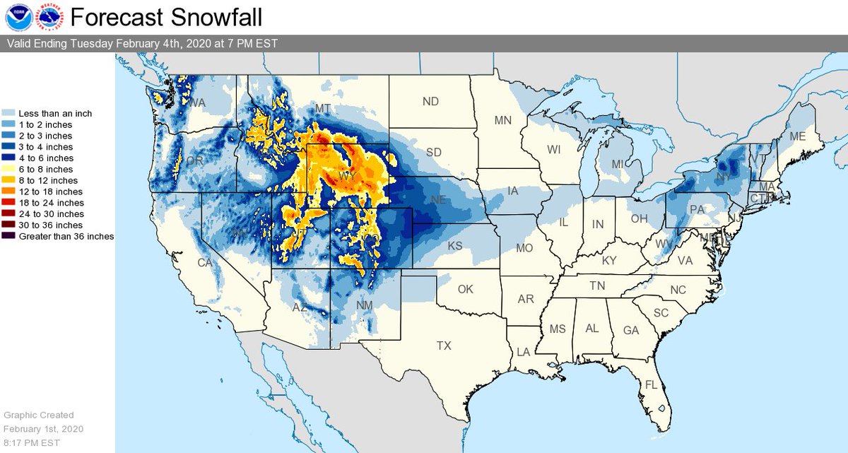 NWS's tweet photo. A winter storm will bring heavy snow and/or strong winds to much of the Intermountain West into Sunday. https://t.co/VyWINDBEpn https://t.co/uFKW2mUdda