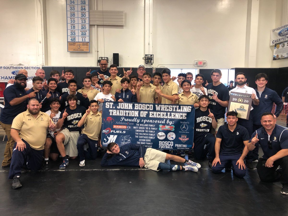 bosco_tribe's tweet photo. CONGRATS TO @SJBwrestling FOR WINNING CIF DIVISION 1 DUALS!!! 😤😤😤😤 https://t.co/on6ZoltgL7