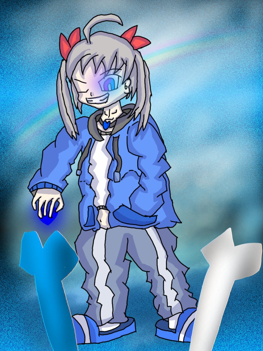 しがない エルイラスト Erueru901 Undertaleというゲームのサンズというキャラクターっぽい服装のエルさんを描いてみました