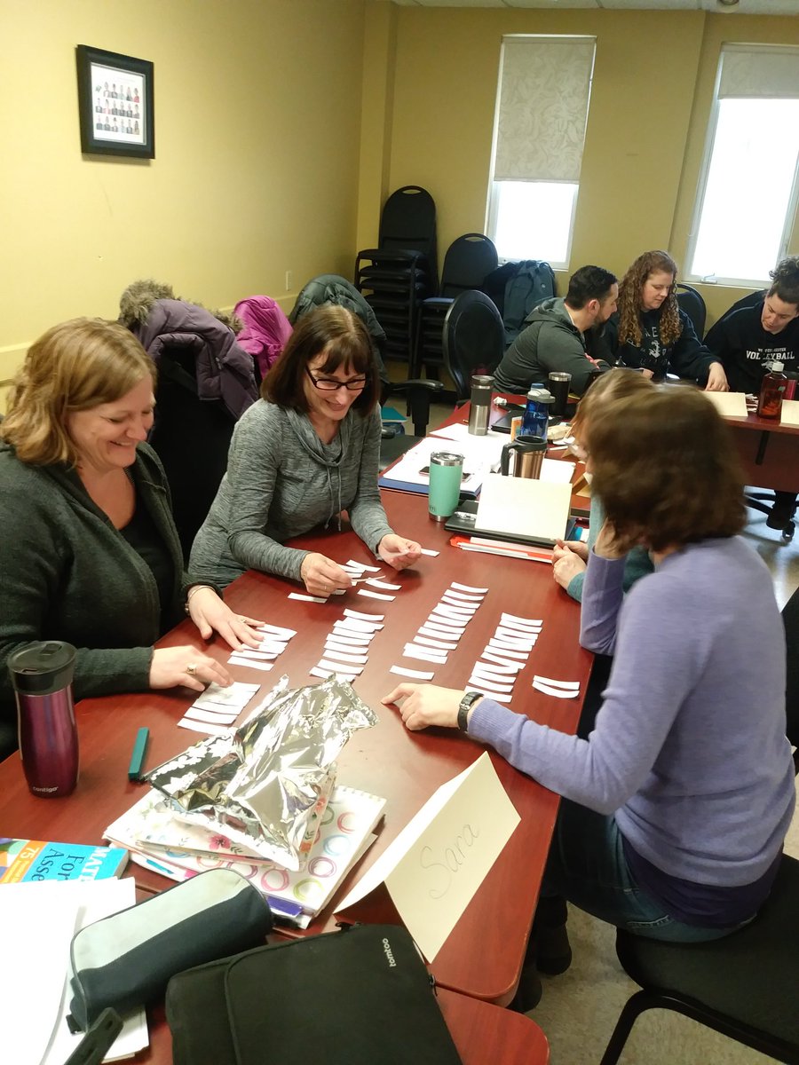 MCubedCCRCEMATH's tweet photo. STFX Elementary Mathematics Certificate Ss developing common assessment language and  exploring fluency as they work to improve student achievement through enhancing professional practice. @StFX_CDE https://t.co/E1b3vFJnyd