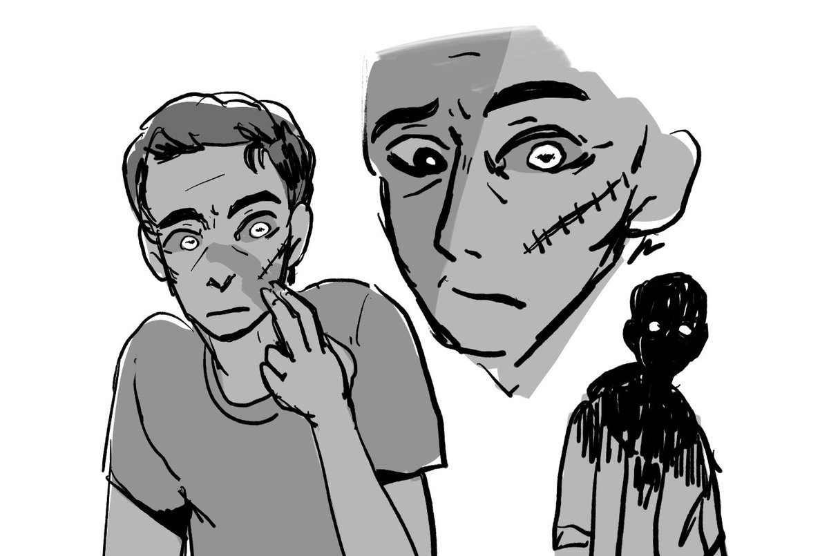 Still thinking about PDS Eddie, aka being able to draw is dangerous because I can retroactively make art for my own fanfiction 