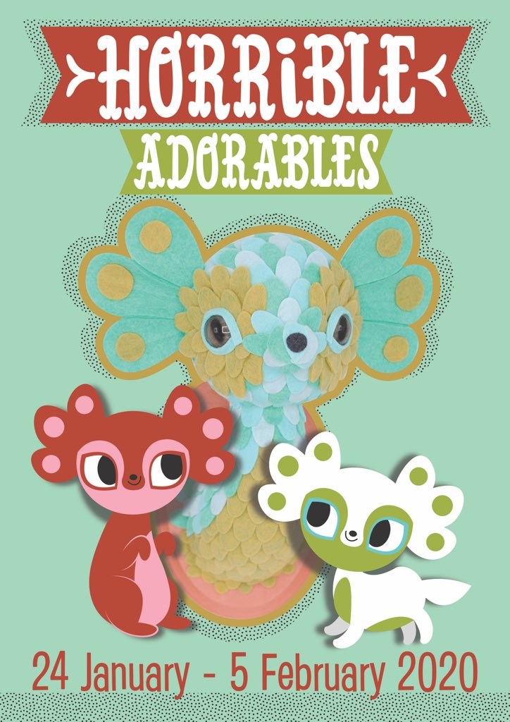 popspace_shop's tweet photo. Horrible Adorablesさん 個展
【HORRIBLE ADORABLES 】
2020.1.24(金)〜2020.2.5(水)
新宿FEWMANYにて開催中!
Jordan、Christopher夫妻によるユニットの展示会。
IG: @horrible_adorables
カラフルにフェルトを貼り付けた立体作品は見応え◎グッズもご覧下さい🦌
皆様のご来店お待ちしております✨ https://t.co/GOSYRCVuOo
