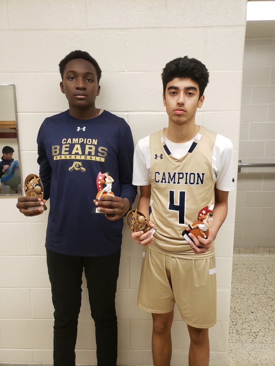 CampionBball's tweet image. Congratulations to our junior boys for winning the Brampton Centennial Winter Classic, special shoutout to Ryan Kalambay on being a tournament all star and shoutout to Remil Tissington on tournament MVP🐻🐾