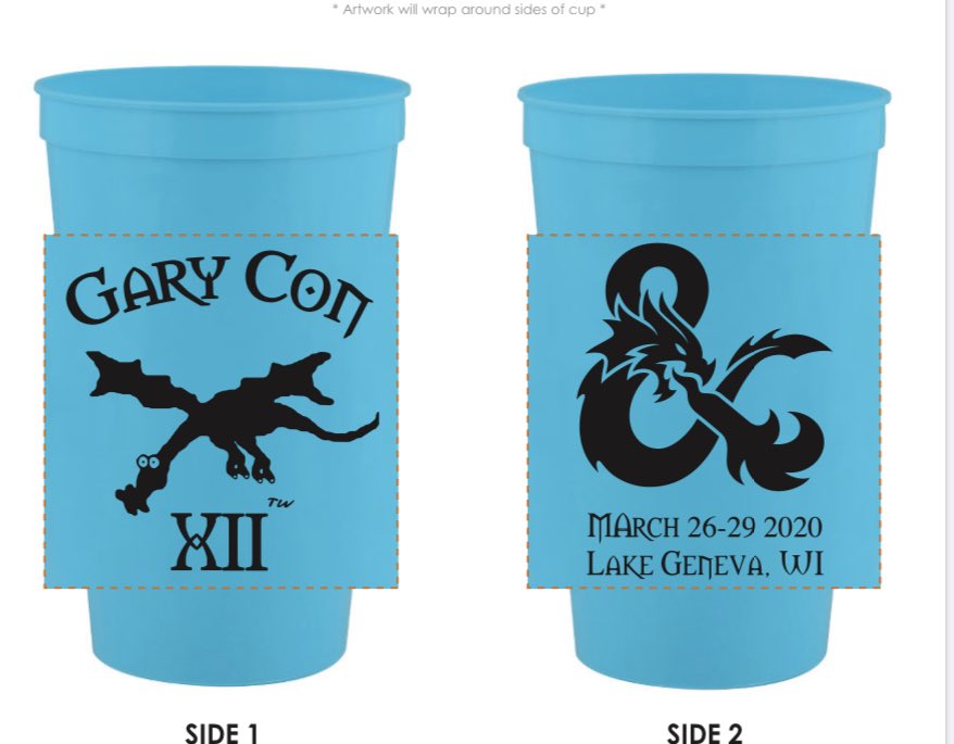 GaryCon's tweet photo. Check out the cool #TomWham art on this year’s Collectibe Stadium Cups that give you huge discounts on soda or Spotted Cow beer. Get all 4 to complete your set. #garycon #gygax #dnd #tabletopgames #dungeonsanddregons #snits #GCXII https://t.co/LVFbosmrex