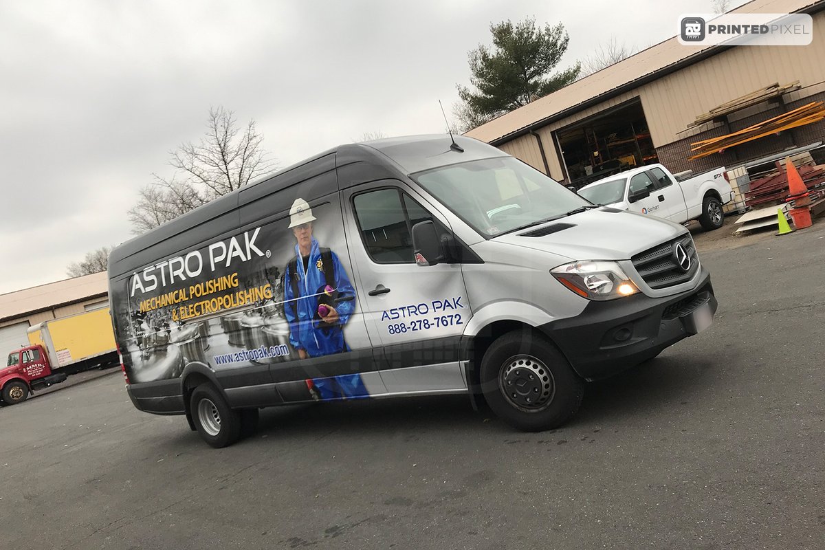 PrintedPixel's tweet photo. Astro Pak mechanical polishing livery on several Mercedes Sprinter work vehicles. Want to see more? be sure to visit https://t.co/tku4NTOpQw #southamboy #printedpixel #decals https://t.co/4ADdnfYi3p