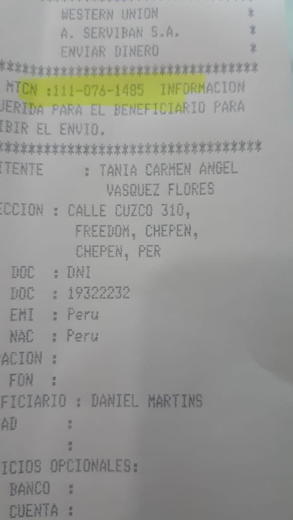 JFiestasC's tweet photo. @WesternUnion These are the transaction vouchers
Please let us know images of the people who have made the money collection and if you can help report them to the police https://t.co/N85g9ZDDej