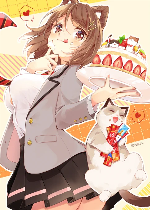 #画力ビフォーアフター
2012→2019

猫ちゃんを描くのが上手になりました 