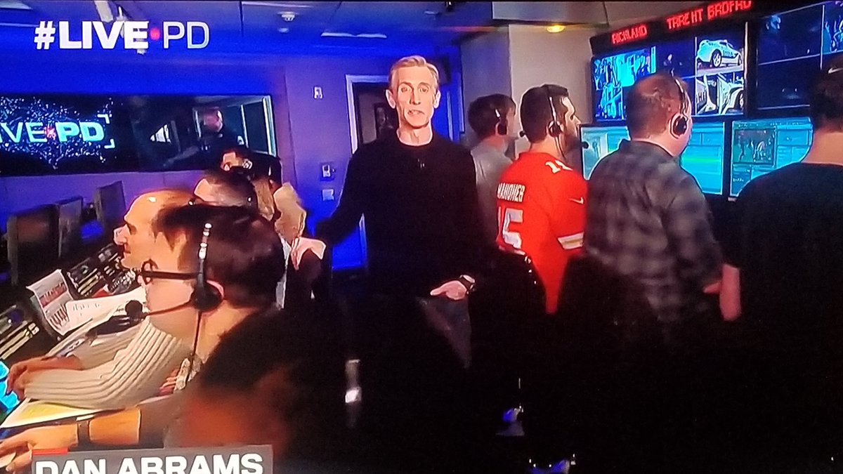 Shout out to <a href="/OfficialLivePD/">Live PD on A&E</a> for the dude in the <a href="/Chiefs/">Kansas City Chiefs</a> Mahomes jersey. Way to represent. #SuperBowlLIV