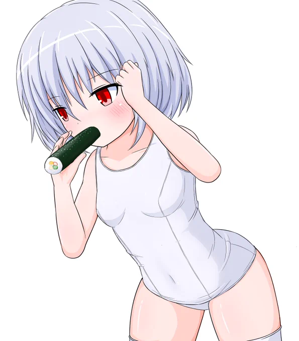 絵280号「白スクさん」節分シーズンなので太巻きもぐもぐ。今日で絵を描き始めて1年11ヶ月。2周年目指して3歩進んで2歩下がってゆくのです。 
