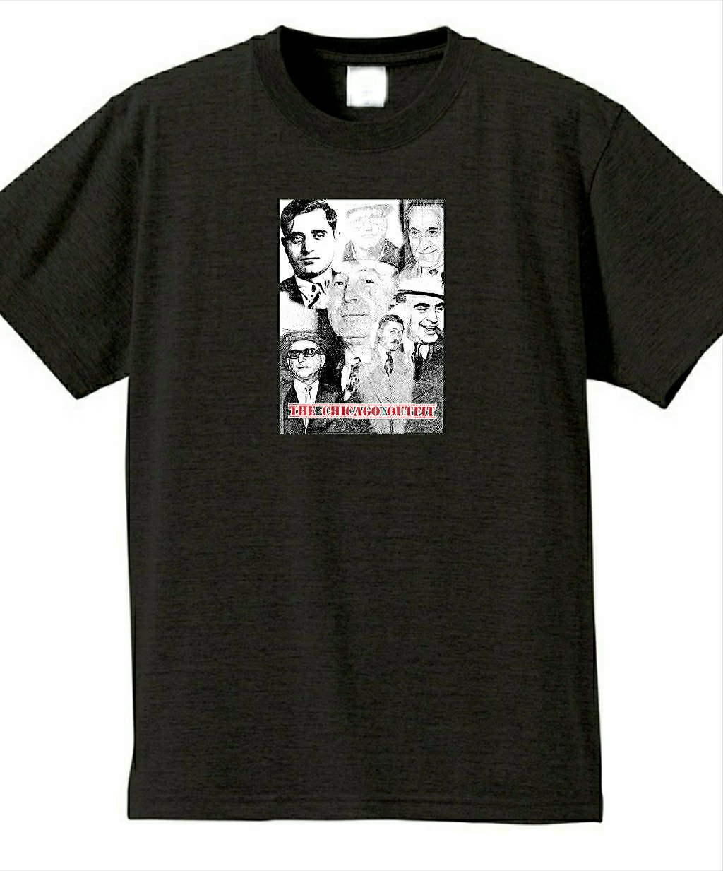 マフィア 映画情報 ジャパンマイヤーランスキー シカゴ アウトフィット Tシャツ 歴代のシカゴマフィアのボス達がスケッチされています ジョニー トーリオ アル カポネ ポール リッカ サム ジアンカーナ ジョー アッカルド などなど ｎｙよりシカゴ